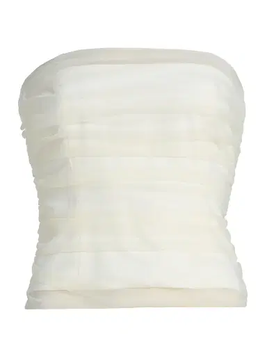 Reformation Women's Beau Gathered Strapless Top - Ivory - Size 12 | Thumbnail 1
