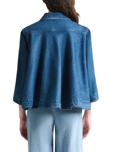 Altuzarra Women's Hayden Denim Double-Breasted Crop Jacket - Indigo - Size 12 | Thumbnail 4 Altuzarra Women's Hayden Denim Double-Breasted Crop Jacket - Indigo - Size 12 | Thumbnail 4