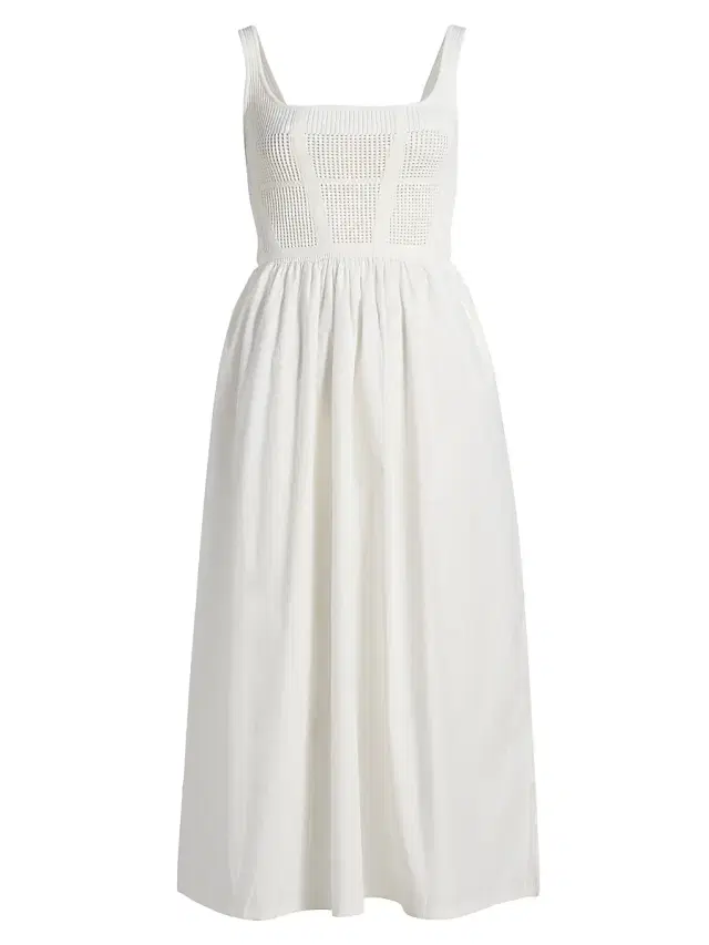 Reiss Women's Kori Mix-Media Midi-Dress -