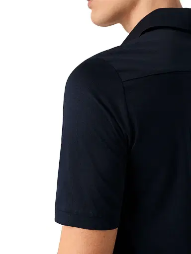 Eton Men's Filo Di Scozia Cotton Polo Shirt - Navy | Thumbnail 5