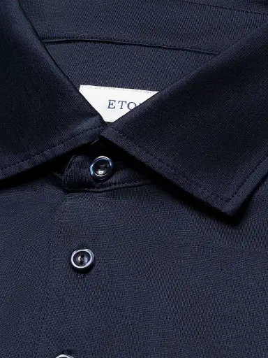 Eton Men's Filo Di Scozia Cotton Polo Shirt - Navy | Thumbnail 6