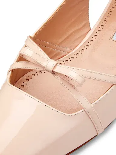 Manolo Blahnik Women's Dariasli Patent Leather Slingback Flats - Light Pink | Thumbnail 5 Manolo Blahnik Women's Dariasli Patent Leather Slingback Flats - Light Pink | Thumbnail 5