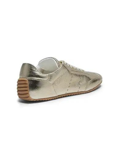 Odissì Women's Cass Metallic Faux-Leather Low-Top Sneakers - Gold | Thumbnail 3