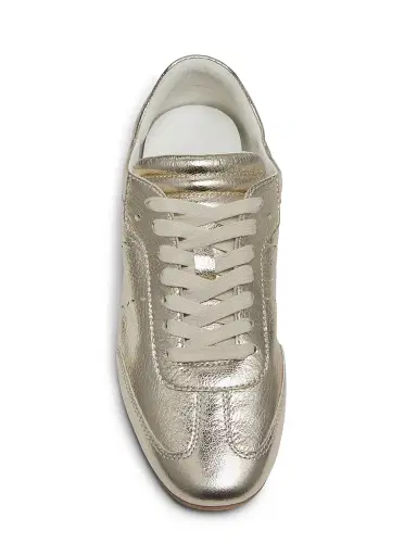 Odissì Women's Cass Metallic Faux-Leather Low-Top Sneakers - Gold | Thumbnail 4