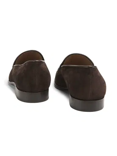 Gianvito Rossi Men's Julio Suede Loafers - Moka - Size 12 | Thumbnail 3