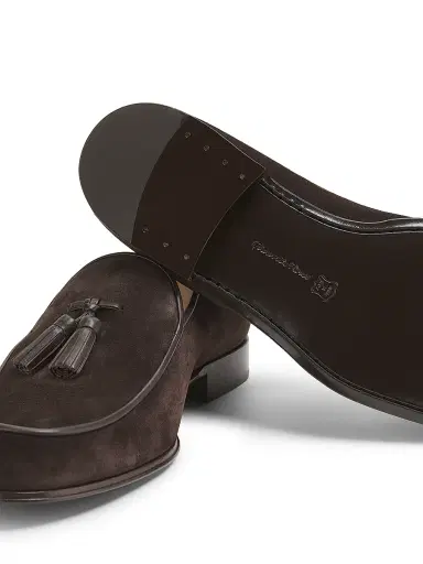 Gianvito Rossi Men's Julio Suede Loafers - Moka - Size 12 | Thumbnail 5