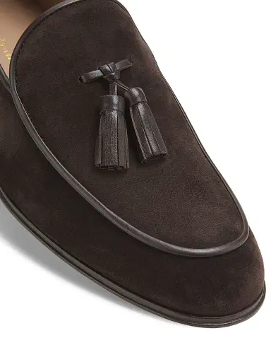 Gianvito Rossi Men's Julio Suede Loafers - Moka - Size 12 | Thumbnail 6