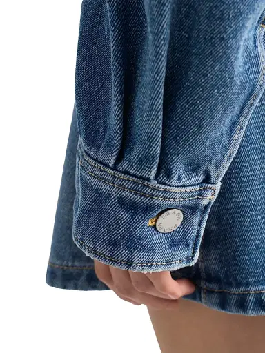 Prada Women's Cropped Denim Jacket - Blue - Size 12 | Thumbnail 6