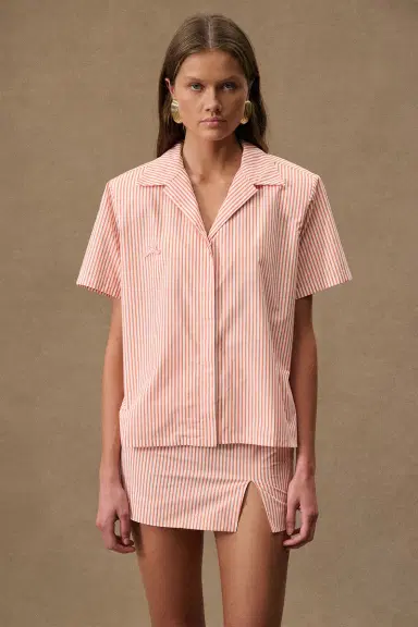 Rowen Rose for FWRD Oversized Short Sleeve Shirt | Thumbnail 2