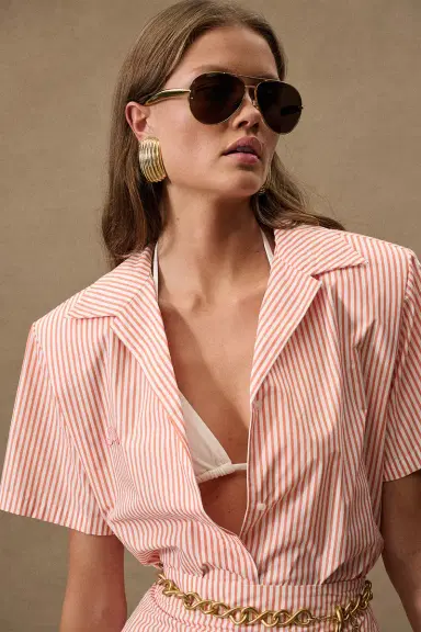 Rowen Rose for FWRD Oversized Short Sleeve Shirt | Thumbnail 6