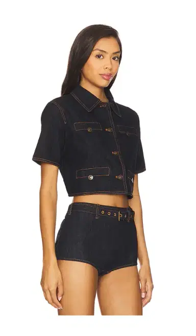 LIONESS Halston Denim Top | Thumbnail 2 LIONESS Halston Denim Top | Thumbnail 2