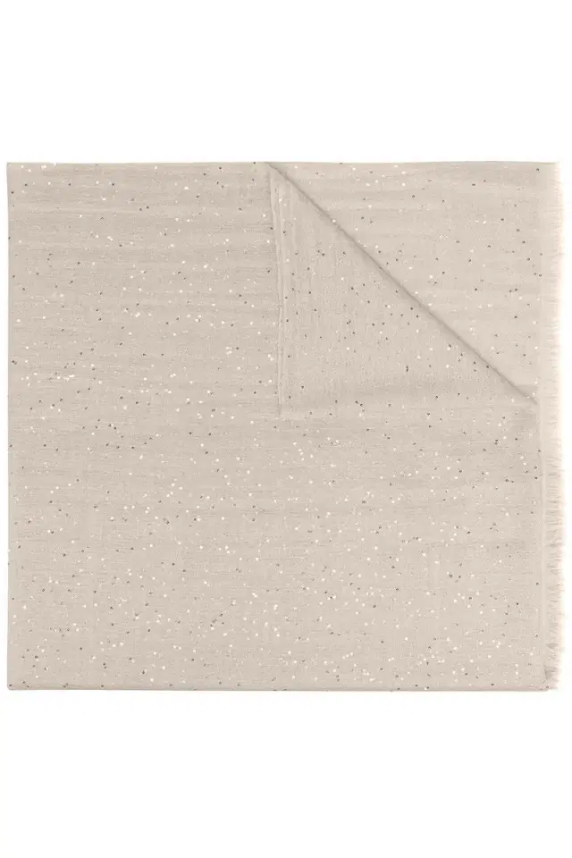 Brunello Cucinelli Paillette Scarf - Rustic Beige