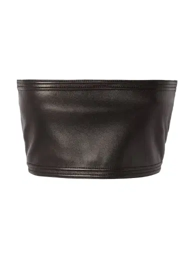 Alaïa Cropped Strapless Leather Top | Thumbnail 1