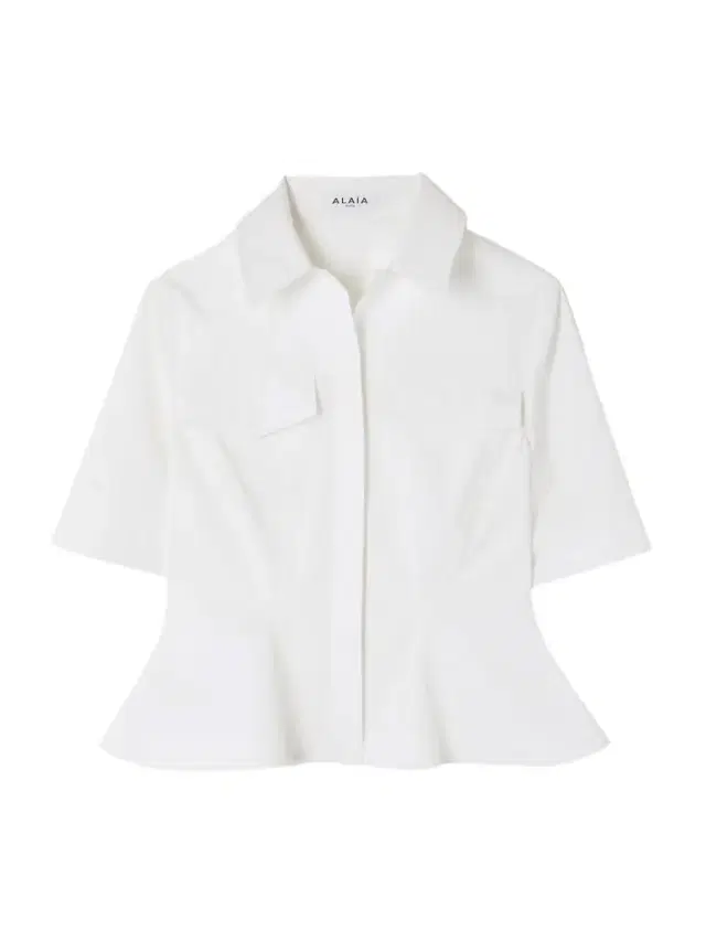 Paneled Cotton-poplin Peplum Shirt