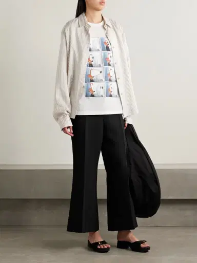 Khaite Walter Crepe Flared Pants | Thumbnail 2 Khaite Walter Crepe Flared Pants | Thumbnail 2