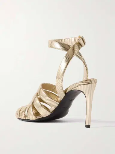 Alaïa Metallic Leather Sandals | Thumbnail 3 Alaïa Metallic Leather Sandals | Thumbnail 3