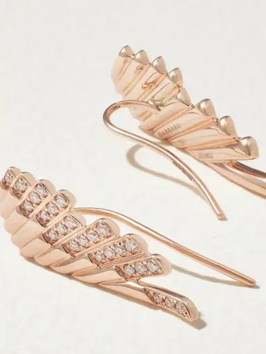 Garrard Wings Rising Mini 18-karat Rose Gold Diamond Earrings | Thumbnail 3 Garrard Wings Rising Mini 18-karat Rose Gold Diamond Earrings | Thumbnail 3