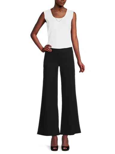 Ming Wang Women's Stretch Deco Crepe Wide-Leg Pants | Thumbnail 2 Ming Wang Women's Stretch Deco Crepe Wide-Leg Pants | Thumbnail 2