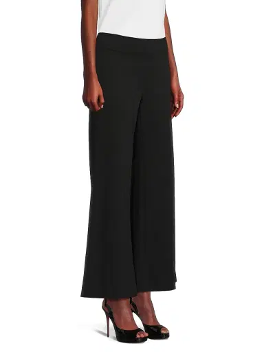Ming Wang Women's Stretch Deco Crepe Wide-Leg Pants | Thumbnail 4 Ming Wang Women's Stretch Deco Crepe Wide-Leg Pants | Thumbnail 4