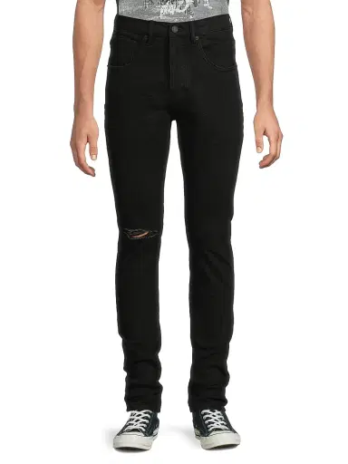 Purple Brand Men's P002 Knee Slit Rinse Slim Jeans | Thumbnail 3