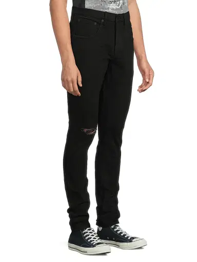 Purple Brand Men's P002 Knee Slit Rinse Slim Jeans | Thumbnail 4