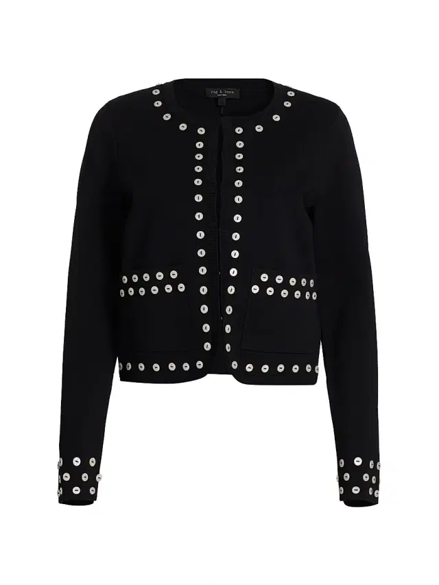 rag & bone Women's Melo Button Cardigan - Black