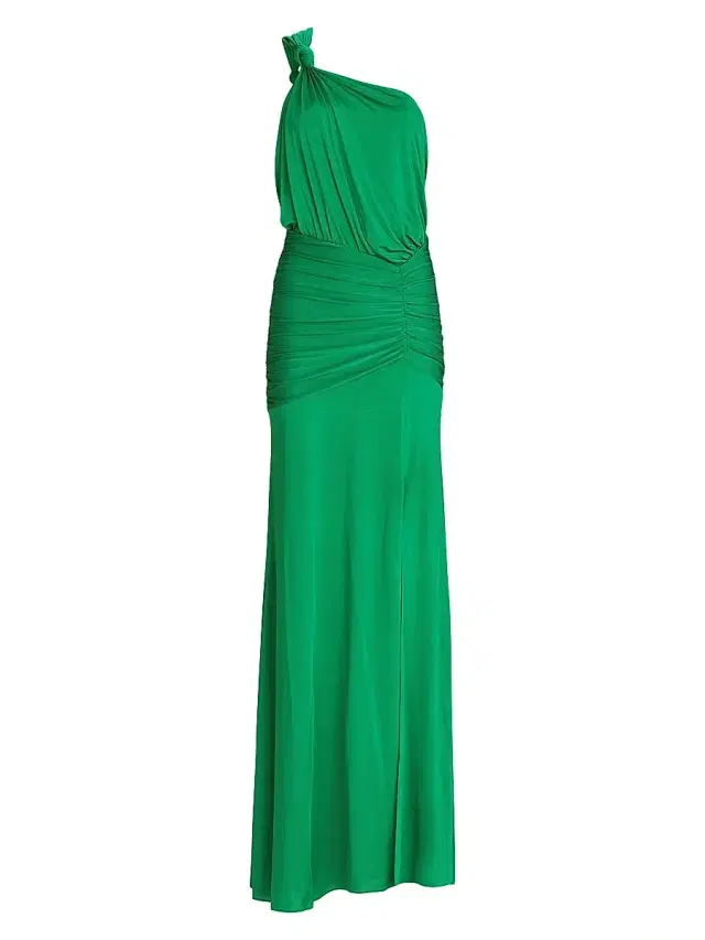 Silvia Tcherassi Women's Antara One-Shoulder Maxi Dress - Green
