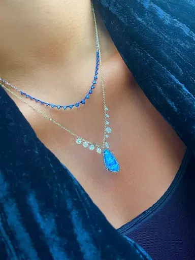 Meira T Women's Two-Tone 14K Gold, Opal & 0.35 TCW Diamond Necklace - Yellow Gold | Thumbnail 2 Meira T Women's Two-Tone 14K Gold, Opal & 0.35 TCW Diamond Necklace - Yellow Gold | Thumbnail 2
