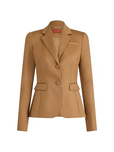 Altuzarra Women's Fenice Notch-Lapel Jacket - Saddle - Size 14 | Thumbnail 1