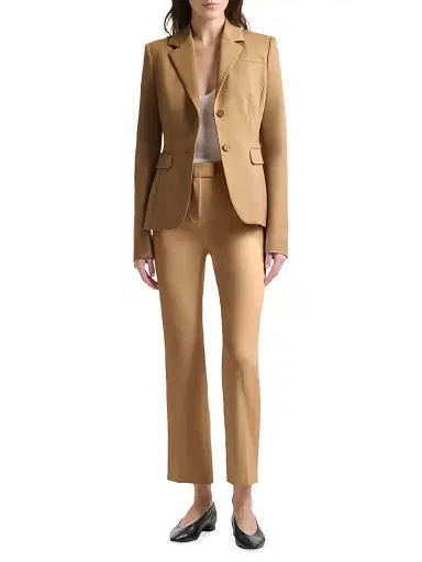 Altuzarra Women's Todd Stretch-Virgin Wool Pants - Saddle - Size 14 | Thumbnail 2