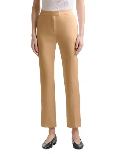 Altuzarra Women's Todd Stretch-Virgin Wool Pants - Saddle - Size 14 | Thumbnail 3