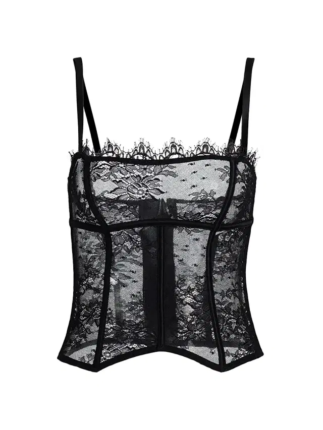 Women's Jolie Lace Boned Bustier - Black