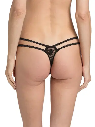 Kiki de Montparnasse Women's Jardin D'oeillet High-Leg Lace Thong - Black | Thumbnail 4 Kiki de Montparnasse Women's Jardin D'oeillet High-Leg Lace Thong - Black | Thumbnail 4