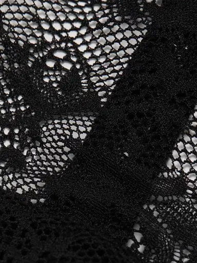 Kiki de Montparnasse Women's Jardin D'oeillet High-Leg Lace Thong - Black | Thumbnail 6 Kiki de Montparnasse Women's Jardin D'oeillet High-Leg Lace Thong - Black | Thumbnail 6