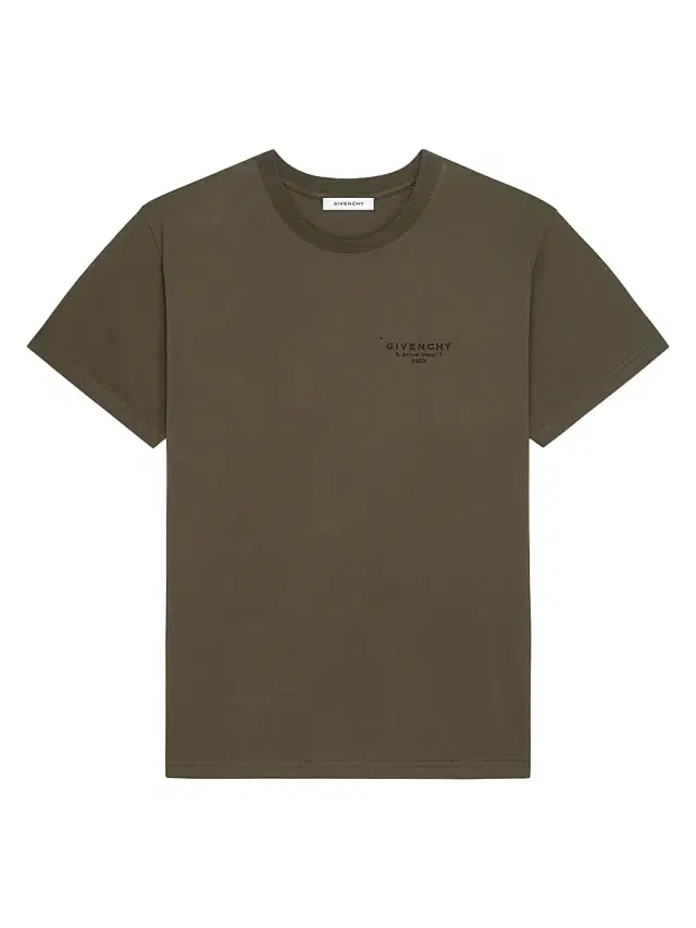 Men's T-Shirt in Cotton with Stamp Print - Khaki