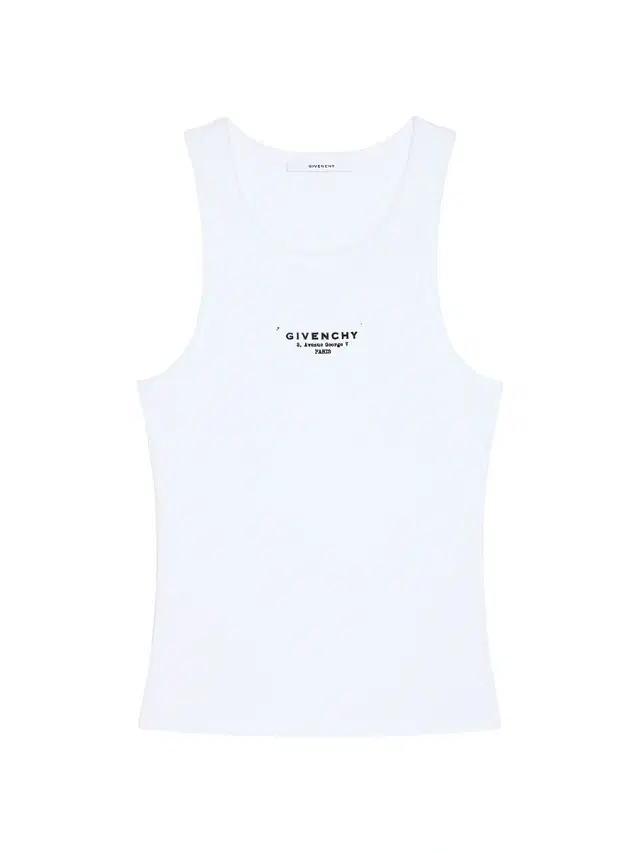 Givenchy Women's Slim Fit Tank Top in Cotton with Stamp print - White