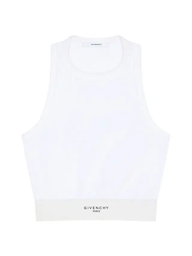 Women's Cropped Tank top in Cotton - White