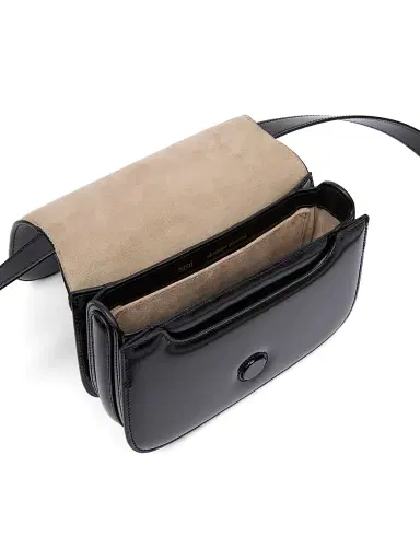 AMI PARIS Men's Logo Leather Crossbody Bag - Black | Thumbnail 3 AMI PARIS Men's Logo Leather Crossbody Bag - Black | Thumbnail 3