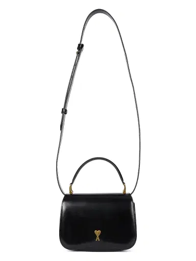 AMI PARIS Men's Logo Leather Crossbody Bag - Black | Thumbnail 5 AMI PARIS Men's Logo Leather Crossbody Bag - Black | Thumbnail 5