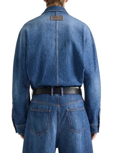 Givenchy Men's Shirt in Washed Denim - Dark Blue | Thumbnail 5 Givenchy Men's Shirt in Washed Denim - Dark Blue | Thumbnail 5