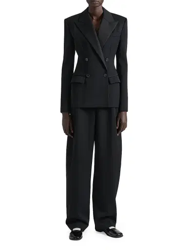 Givenchy Women's Jacket in Wool with Satin Collar - Black | Thumbnail 4