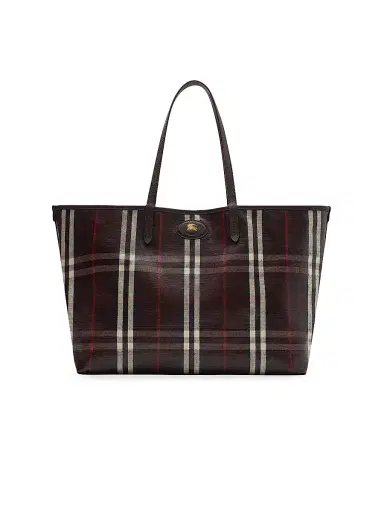 Burberry Women's Highlands Check Tote Bag - Mahogany | Thumbnail 3