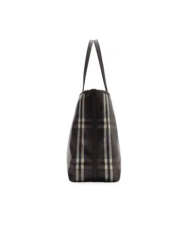 Burberry Women's Highlands Check Tote Bag - Mahogany | Thumbnail 4