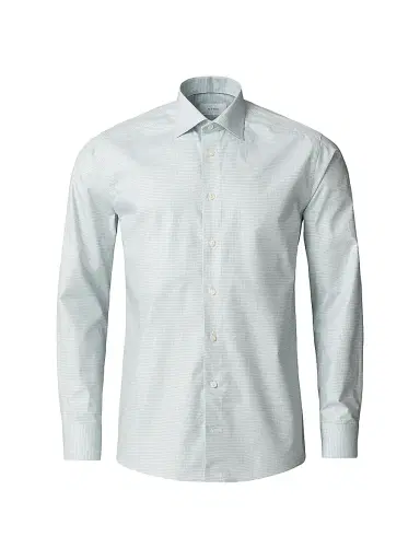 Eton Men's Contemporary-Fit Neat Check Button-Front Shirt - Green | Thumbnail 2 Eton Men's Contemporary-Fit Neat Check Button-Front Shirt - Green | Thumbnail 2