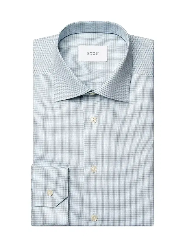 Men's Slim-Fit Neat Check Button-Front Shirt - Blue Men's Slim-Fit Neat Check Button-Front Shirt - Blue
