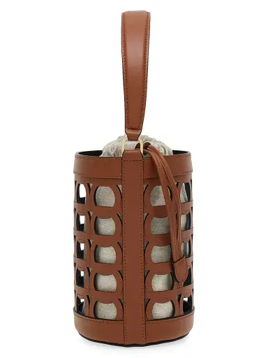 Ferragamo Women's Gancini Leather Bucket Bag | Thumbnail 4 Ferragamo Women's Gancini Leather Bucket Bag | Thumbnail 4