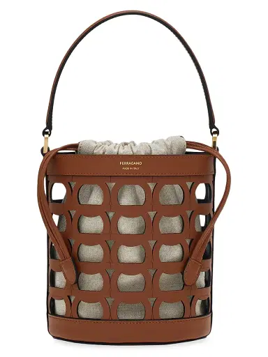 Ferragamo Women's Gancini Leather Bucket Bag | Thumbnail 1 Ferragamo Women's Gancini Leather Bucket Bag | Thumbnail 1