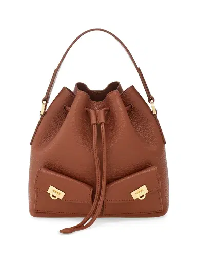 Ferragamo Women's Leather Bucket Bag - New Cognac | Thumbnail 1 Ferragamo Women's Leather Bucket Bag - New Cognac | Thumbnail 1