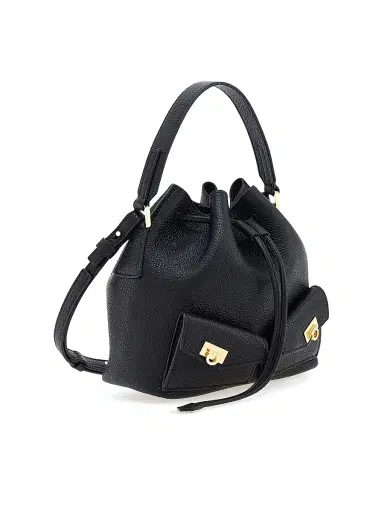 Ferragamo Women's Leather Bucket Bag - Nero | Thumbnail 4