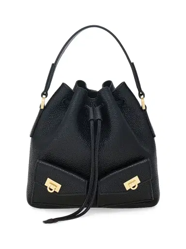 Ferragamo Women's Leather Bucket Bag - Nero | Thumbnail 1